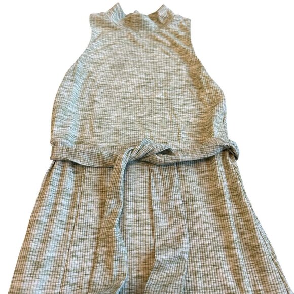 Song of Style Berna Midi Dress Ribbed Stretch Green Marled w/ Belt Size Small - Picture 5 of 12